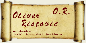 Oliver Ristović vizit kartica